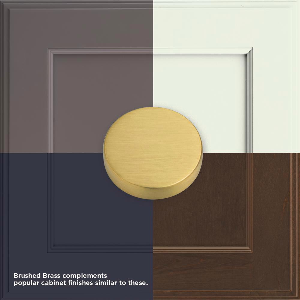 Notched Backplate 3 in. or 3-3/4 in. (76 mm or 96 mm) Brushed Brass Dual Mount Cup Drawer Pull - Super Arbor
