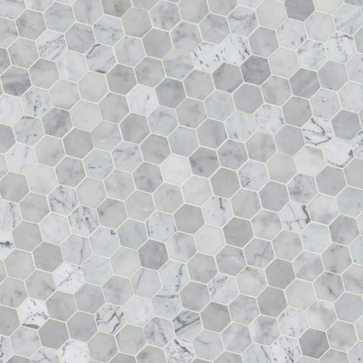 MSI Carrara White Hexagon 12 in. x 12 in. x 10 mm Polished Marble Mesh-Mounted Mosaic Floor and Wall Tile (10 sq. ft. /case)