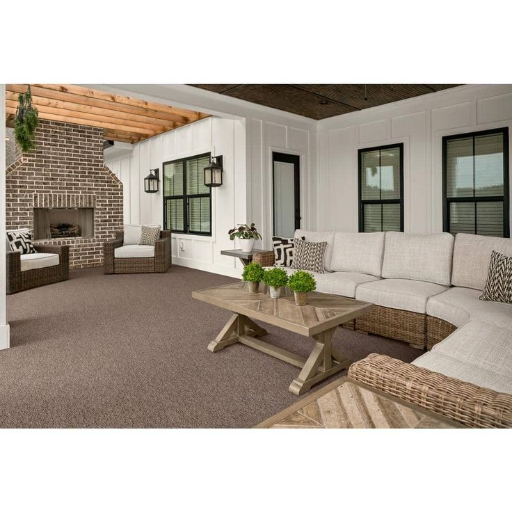 TrafficMaster Toulon 12 ft. Wide x Cut to Length Indoor/Outdoor Thornwood Artificial Grass
