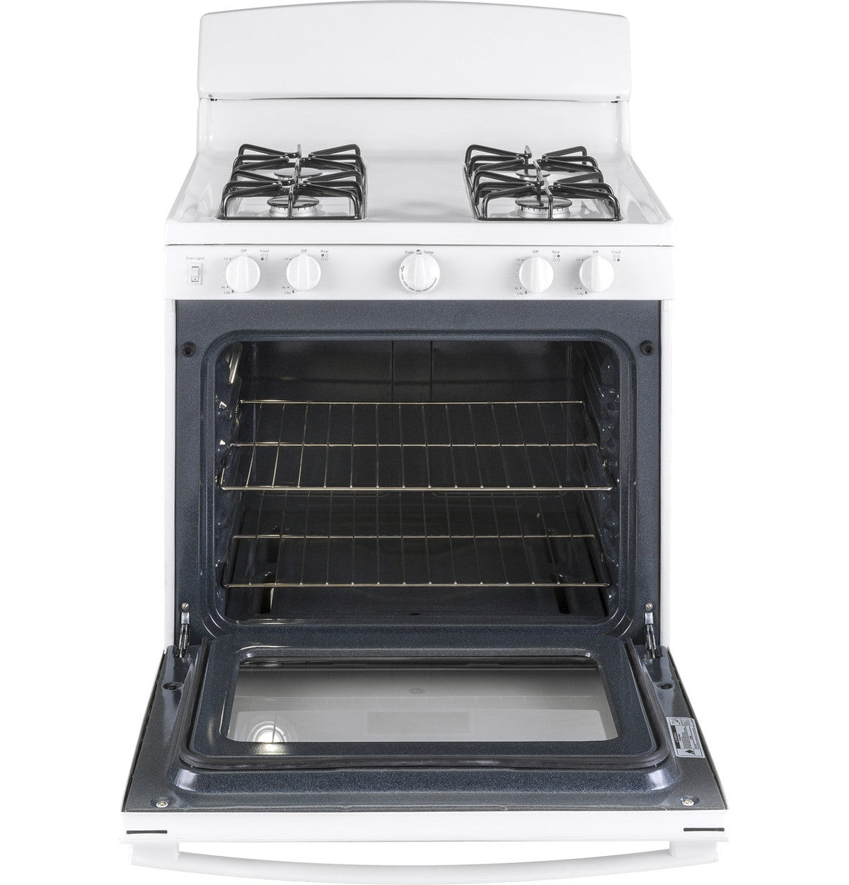 GE 30-in 4-Burner 4.8-cu ft Freestanding Gas Range (White) JGBS30DEKWW
