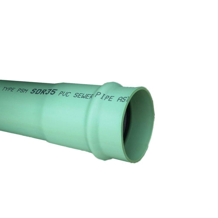 6 in. x 14 ft. PVC Gasketed Gravity Sewer Pipe Gasket Connection - Super Arbor
