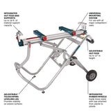 15 Amp Corded 10 in. Dual-Bevel Sliding Glide Miter Saw with 60-Tooth Saw Blade and Bonus Gravity Rise Stand with Wheels