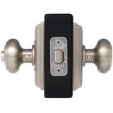 Georgian Satin Nickel Privacy Bed/Bath Door Knob with Addison Trim - Super Arbor