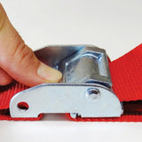 20 ft. x 2 in. Cam Buckle E-Strap with Hook and Loop Storage Fastener in Red - Super Arbor