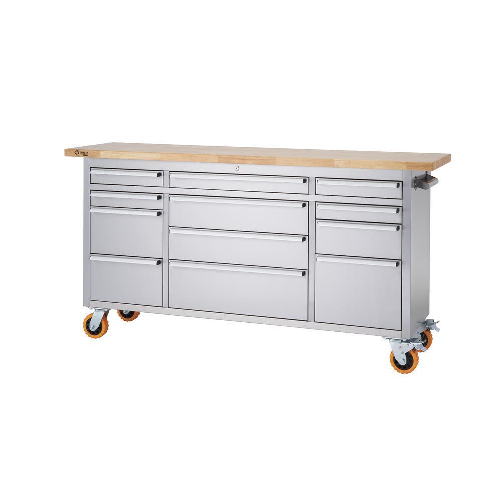 PRO 6 ft. 12-Drawer Workbench with Storage - Super Arbor