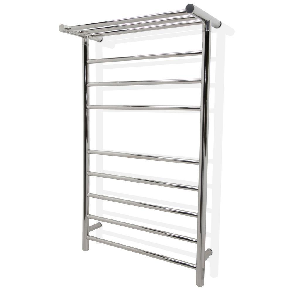 Eve 8-Bar Stainless Steel Wall Mounted Towel Warmer in Matte Black - Super Arbor