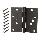 4 in. Satin Brass 5/8 in. Radius Adjustable Spring Door Hinge