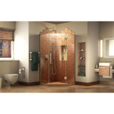 Prism Plus 36 in. D x 36 in. W x 72 in. H Semi-Frameless Neo-Angle Hinged Shower Enclosure in Brushed Nickel Hardware - Super Arbor