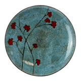 Floral Accents 16-Piece Bohemian Blue Stoneware Dinnerware Set (Service for 4)