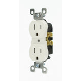 15 Amp Residential Grade Grounding Duplex Outlet, White (10-Pack) - Super Arbor