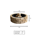 Hudson Stone 40 in. Round Fire Pit Kit - Super Arbor