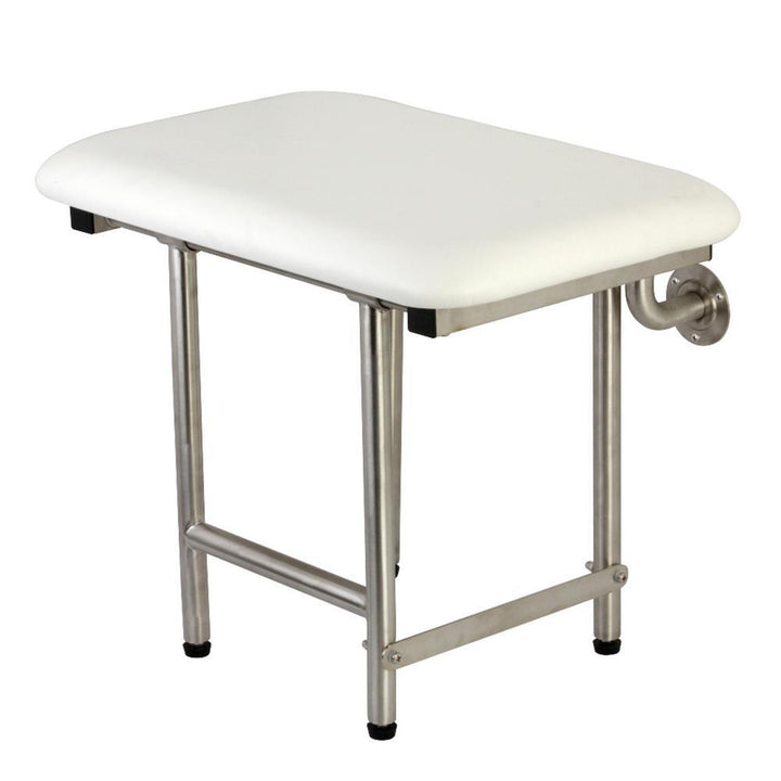 Adascape 22 in. x 16 in. WallMounted Fold Down Shower Seat in Brushed Stainless Steel ADA Compliant - Super Arbor