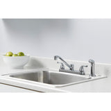 Constructor 2-Handle Standard Kitchen Faucet with Side Sprayer in Chrome - Super Arbor