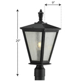 Cardiff Line Voltage 1-Light Black 4x4 Deck Post Light Post Lantern - Super Arbor