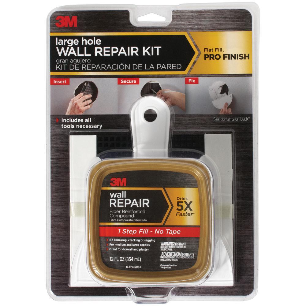 3M 12 fl. oz. Large Hole Wall Repair Kit - Super Arbor