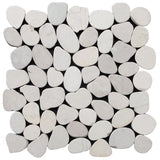 Cruz Bay Sliced Pebble Tile River Grey 11-1/2 in. x 11-1/2 in. x 9.5 mm Mesh-Mounted Mosaic Tile (10.12 sq. ft. / case)