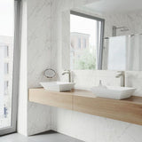 VIGO Vinca Matte Stone Vessel Bathroom Sink in White with Duris Vessel Faucet in Brushed Nickel