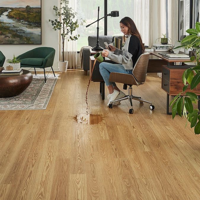 Pergo TimberCraft +WetProtect Spring Bank Oak Waterproof Laminate Flooring Without Underlayment