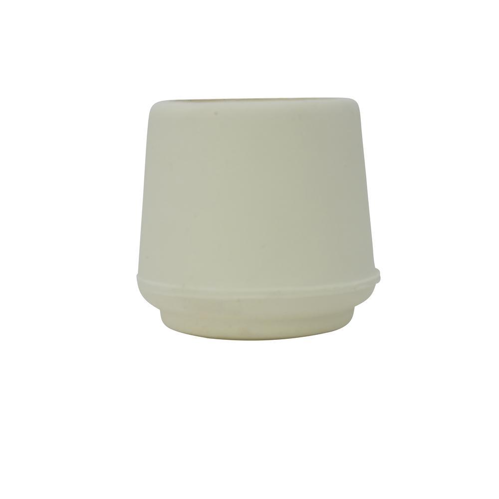 1-1/2 in. Off-White Rubber Leg Tips (2 per Pack) - Super Arbor