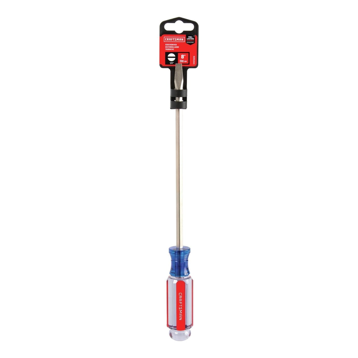Craftsman 1/4 in. x 8 in. Slotted Screwdriver - Durable and Comfortable
