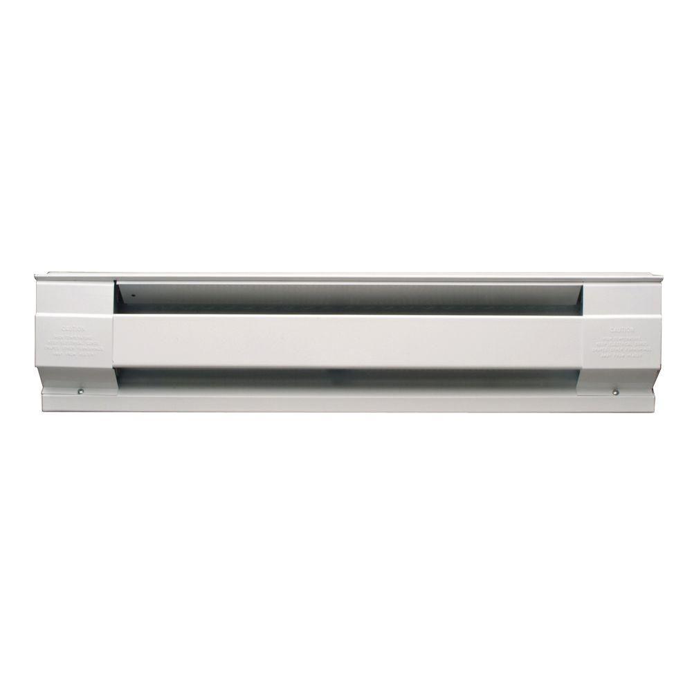 96 in. 2,000/2,500-Watt 240-Volt Electric Baseboard Heater in White - Super Arbor