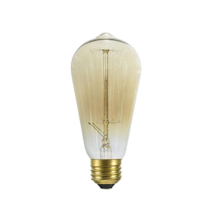 Aspen Creative Corporation 40-Watt S19 Vintage Edison Filament Incandescent Light Bulb, Amber (6-Pack)