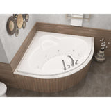 Jaspers 5 ft. Acrylic Corner Drop-in Air and Whirlpool Bathtub in White - Super Arbor