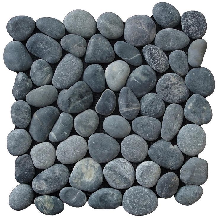 Cruz Bay Classic Pebble Tile River Grey 11-1/2 in. x 11-1/2 in. x 12.7 mm Mesh-Mounted Mosaic Tile (10.12 sq. ft. / case)