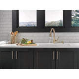 Owendale Single-Handle Pull-Down Sprayer Kitchen Faucet with ShieldSpray Technology in Champagne Bronze - Super Arbor