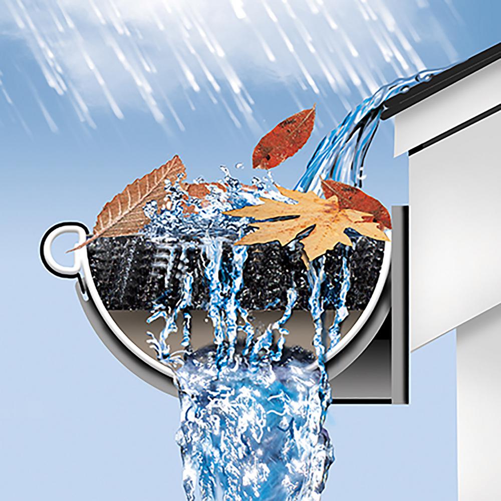 EZ 4 ft. Plastic Foam Filter Gutter Guard for 5 in. Half Round (8-Pack)
