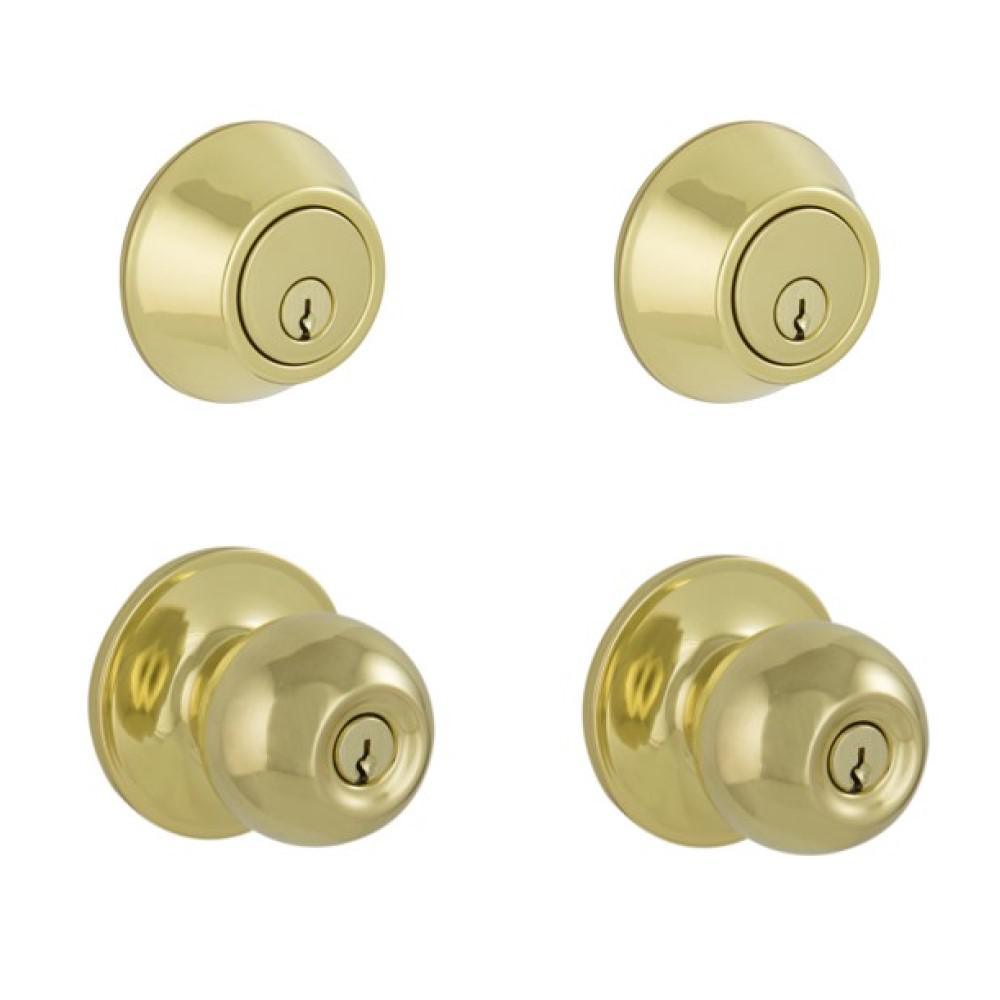 Morrow Keyed Entry Knob and Stainless Steel Single Cylinder Deadbolt Project Pack - Super Arbor