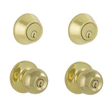 Morrow Keyed Entry Knob and Stainless Steel Single Cylinder Deadbolt Project Pack - Super Arbor