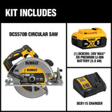 20-Volt MAX Lithium-Ion Cordless 7-1/4 in. Circular Saw with Battery 5Ah, Charger and Contractor Bag - Super Arbor