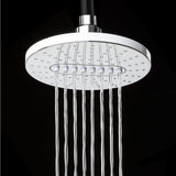 2-Spray 6.25 in. Single Wall Mount Fixed Shower Head in White - Super Arbor