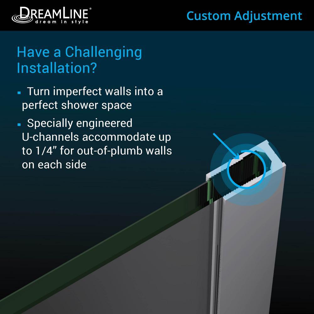 Prism Plus 42 in. x 42 in. x 74.75 in. Semi-Frameless Neo-Angle Hinged Shower Enclosure in Brushed Nickel with Base - Super Arbor