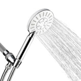 3-Spray 4.75 in. Round Single Wall Mount Fixed Adjustable Handheld Shower Head in Chrome - Super Arbor