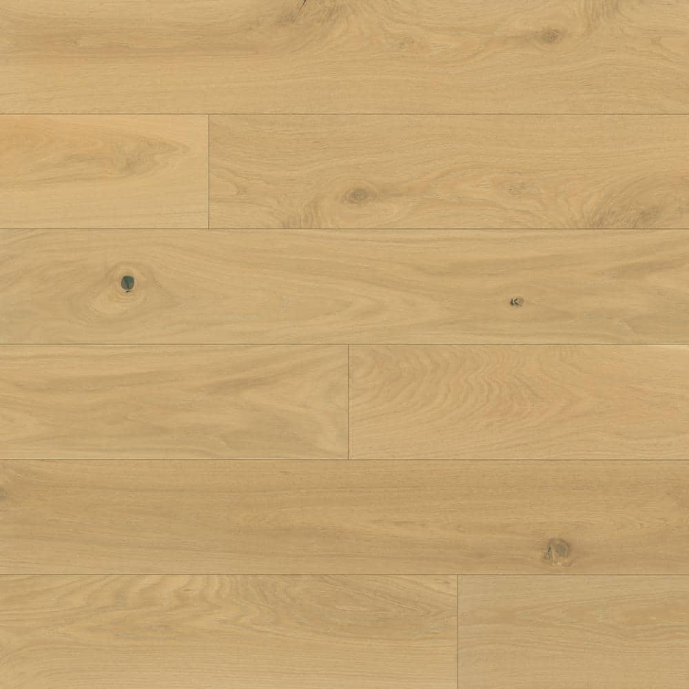 Bedrosians Newport French Oak Beach 0.12 in. T x 7.5 in. W Click-Lock Wire Brushed Engineered Hardwood Flooring (23.31 sq. ft./ctn)