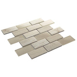 Daltile Premier Accents Beach Brick Joint 11 in. x 13 in. x 6 mm Glass Mosaic Wall Tile (0.9 sq. ft. / piece)