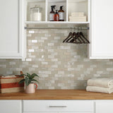 Daltile Premier Accents Beach Brick Joint 11 in. x 13 in. x 6 mm Glass Mosaic Wall Tile (0.9 sq. ft. / piece)