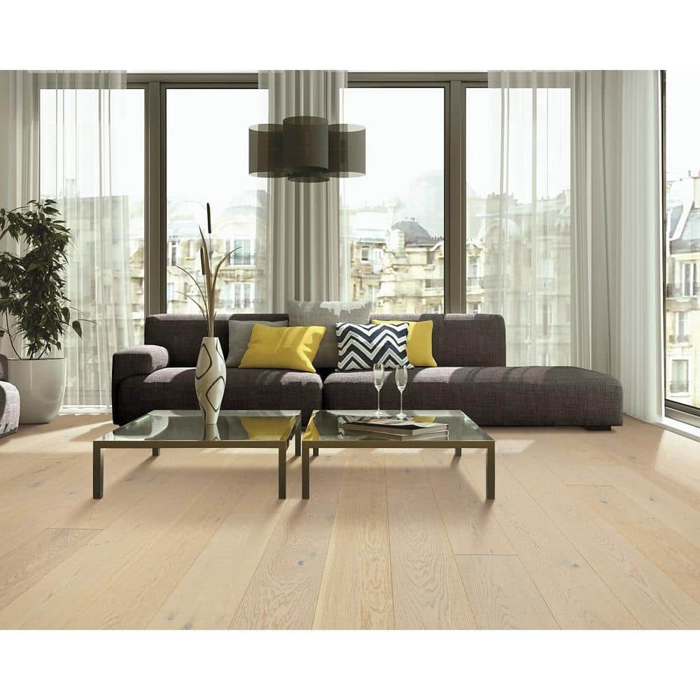 Mohawk Jupiter Moon Beachwood Oak 0.5 in. T x 7 in. W Wirebrushed Engineered Hardwood Flooring (35.05 sq. ft./case)