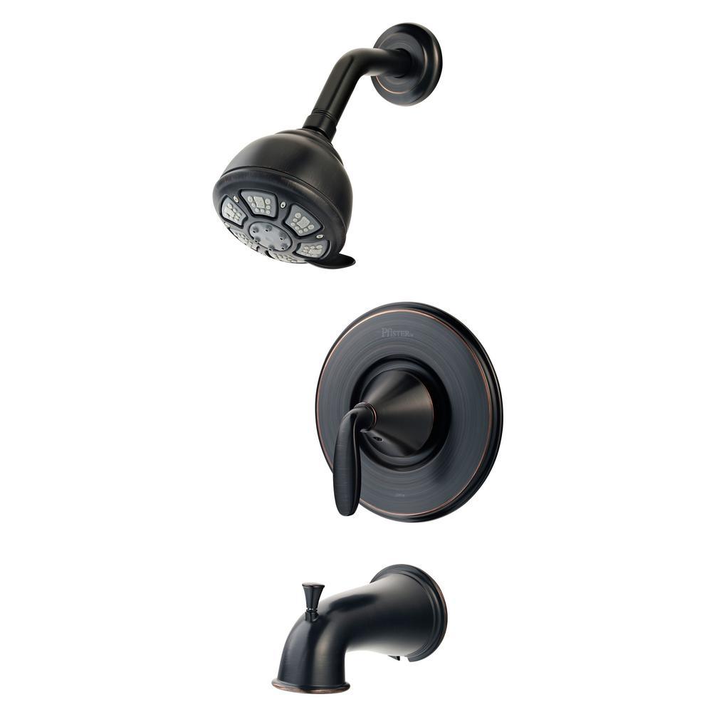 Pasadena Single-Handle 4-Spray Tub and Shower Faucet in Brushed Nickel (Valve Included) - Super Arbor