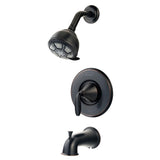 Pasadena Single-Handle 4-Spray Tub and Shower Faucet in Brushed Nickel (Valve Included) - Super Arbor