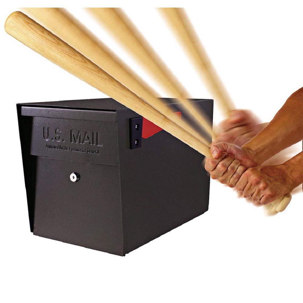 Locking Post Mount Mailbox with High Security Reinforced Patented Locking System, Black - Super Arbor