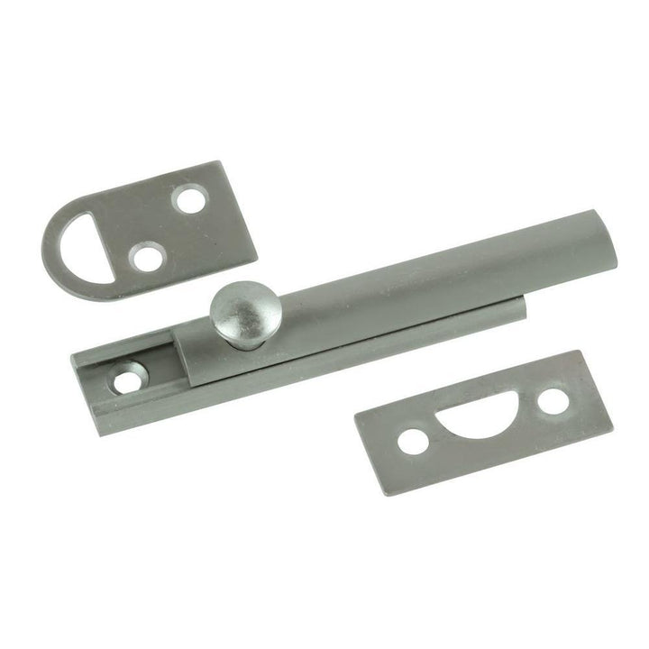 3 in. Solid Brass Satin Nickel Slide Door Bolt - Super Arbor