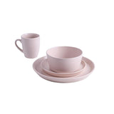 32-Piece Casual Pink Stoneware Dinnerware Set (Set for 8)
