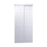 RELIABILT 60-in x 80-in White 6-panel Prefinished Steel Sliding Door Hardware Included