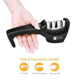 LIGHTSMAX Manual Knife Sharpener with 3-Stages