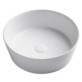 Viva 15-3/4 in. Round Porcelain Ceramic Vessel Sink in White - Super Arbor