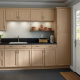 Easthaven Shaker Assembled 23.64 in. x 30 in. x 23.64 in. Frameless Corner Wall Cabinet in Unfinished Beech - Super Arbor