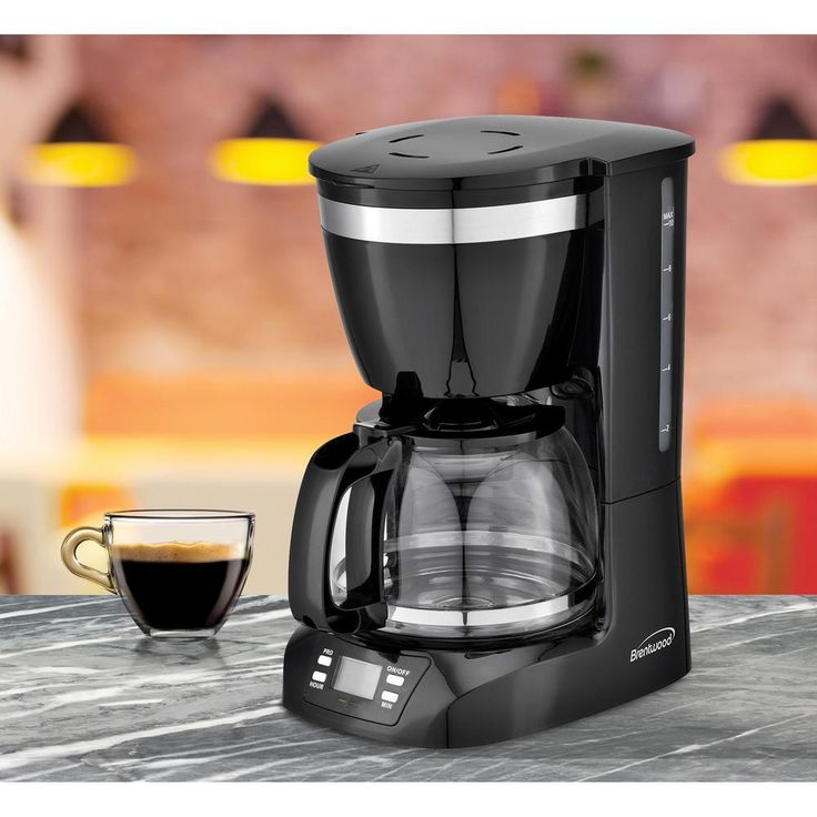10-Cup Black Digital Coffee Maker